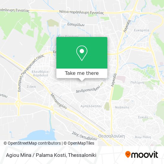Agiou Mina / Palama Kosti map