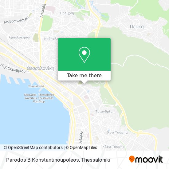Parodos B Konstantinoupoleos map