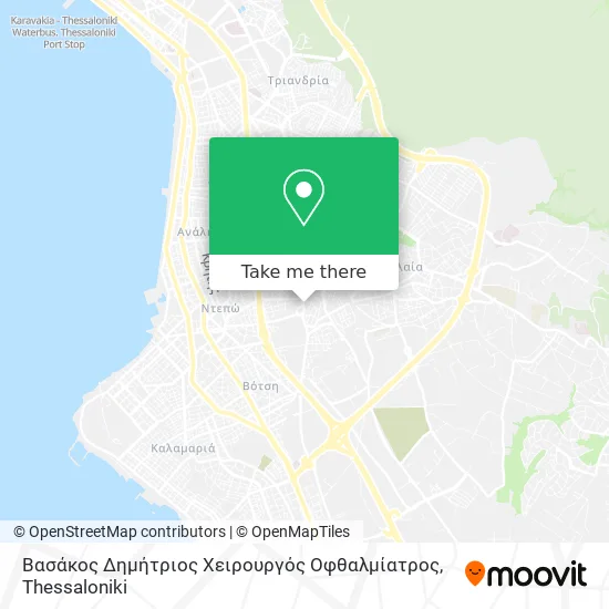 Βασάκος Δημήτριος Χειρουργός Οφθαλμίατρος map