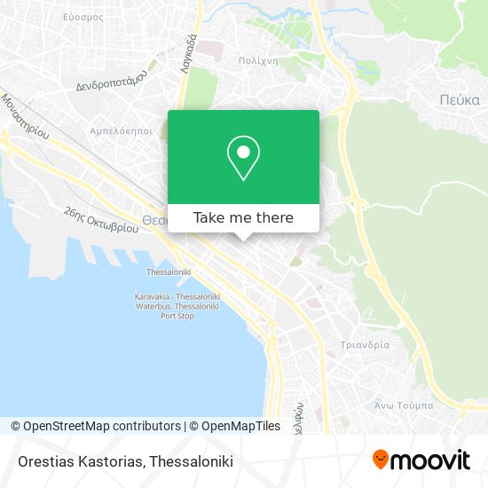 Orestias Kastorias map