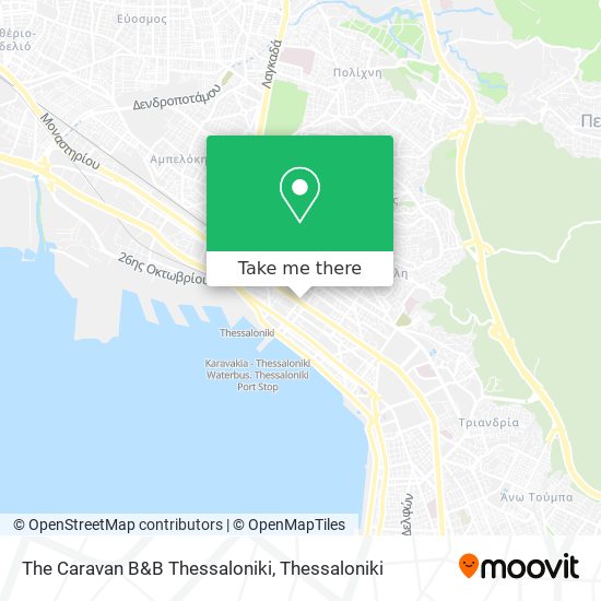The Caravan B&B Thessaloniki map