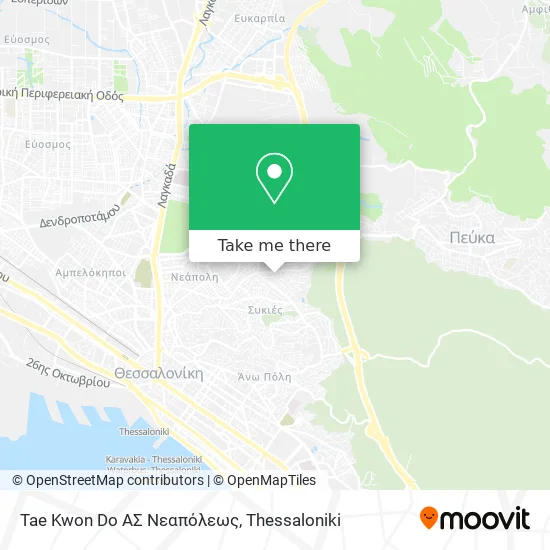 Tae Kwon Do ΑΣ Νεαπόλεως map