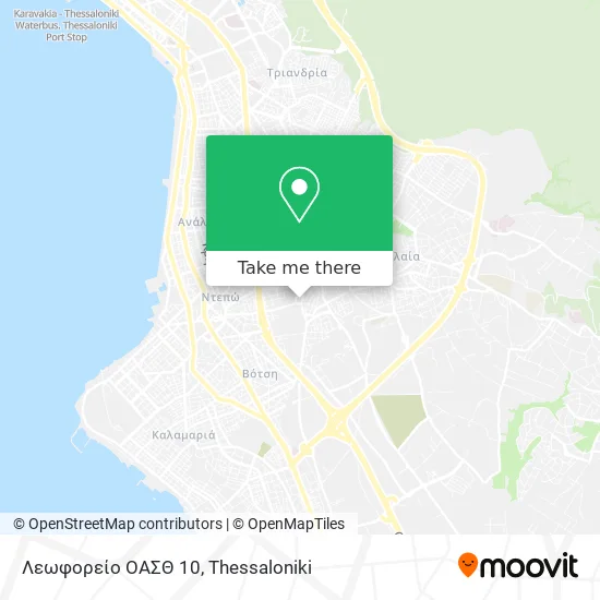 Λεωφορείο ΟΑΣΘ 10 map
