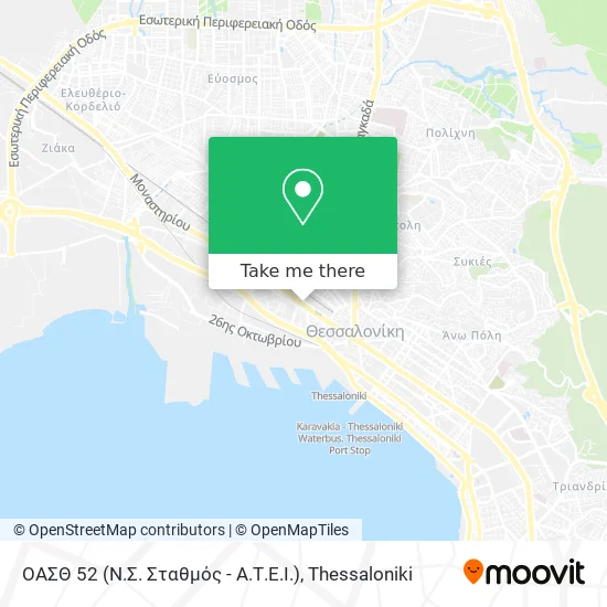 ΟΑΣΘ 52 (Ν.Σ. Σταθμός - Α.Τ.Ε.Ι.) map
