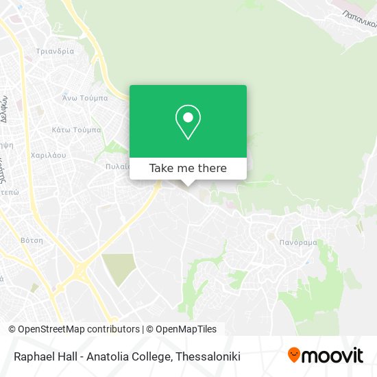 Raphael Hall - Anatolia College map