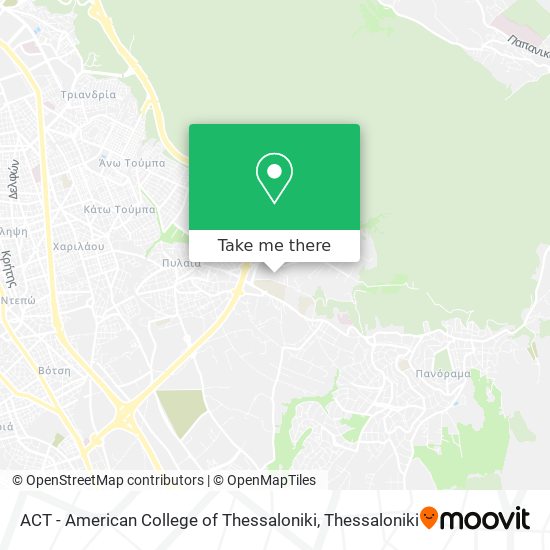 ACT - American College of Thessaloniki map