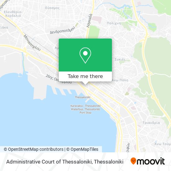 Administrative Court of Thessaloniki map