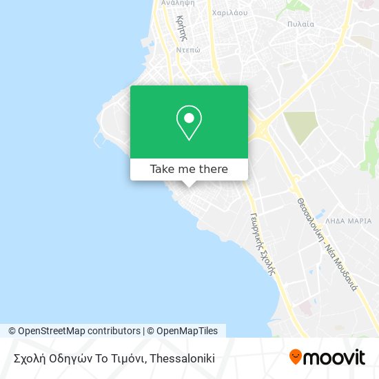 Σχολή Οδηγών  Το Τιμόνι map