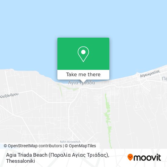Agia Triada Beach (Παραλία Αγίας Τριάδας) map