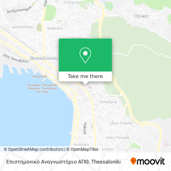 Επιστημονικό Αναγνωστήριο ΑΠΘ map