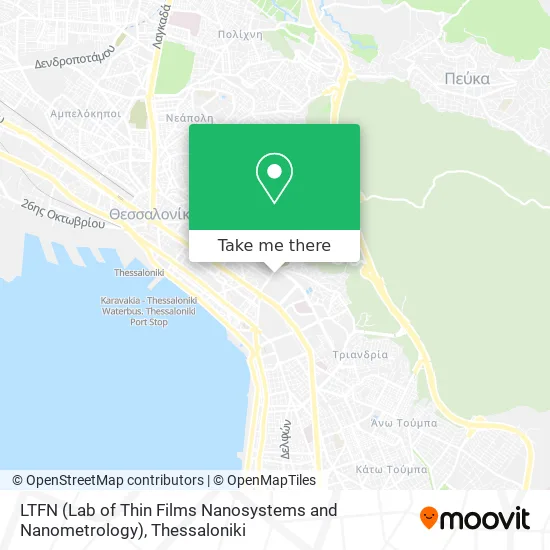 LTFN (Lab of Thin Films Nanosystems and Nanometrology) map