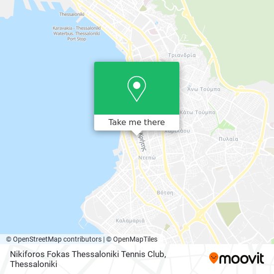 Nikiforos Fokas Thessaloniki Tennis Club map