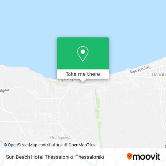 Sun Beach Hotel Thessaloniki map
