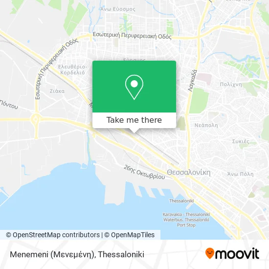 Menemeni (Μενεμένη) map