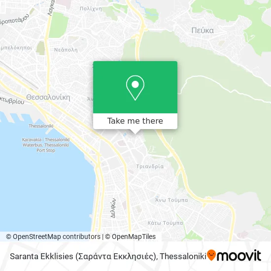 Saranta Ekklisies (Σαράντα Εκκλησιές) map