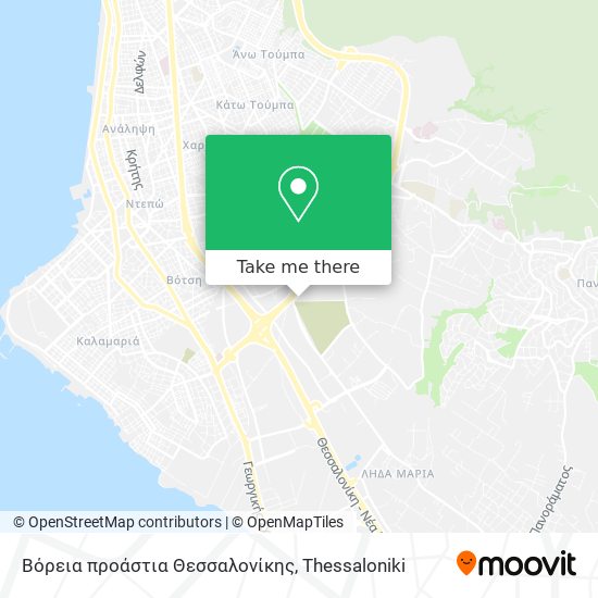 Βόρεια προάστια Θεσσαλονίκης map