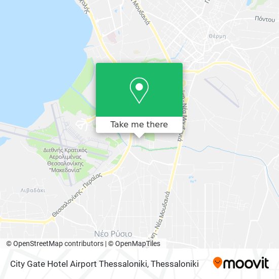 City Gate Hotel Airport Thessaloniki map