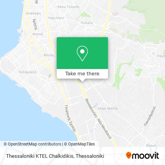 Thessaloniki KTEL Chalkidikis map