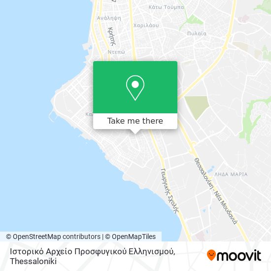 Ιστορικό Αρχείο Προσφυγικού Ελληνισμού map