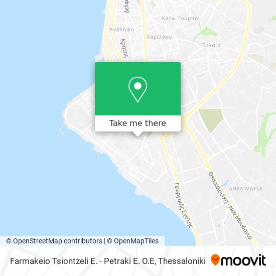 Farmakeio Tsiontzeli E. - Petraki E. O.E map
