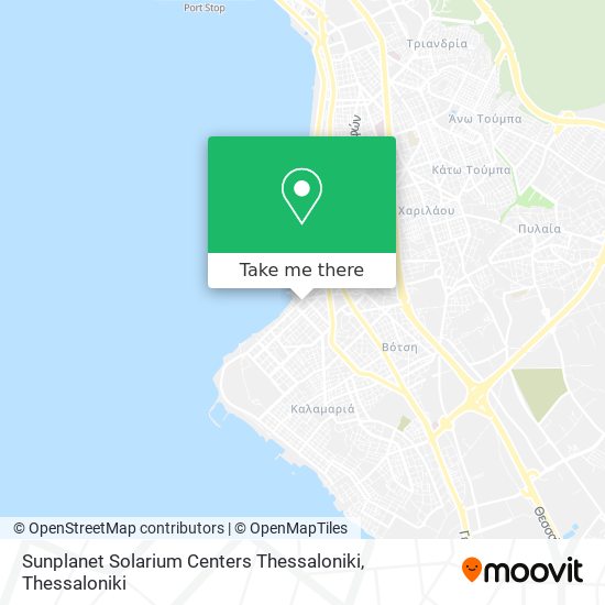 Sunplanet Solarium Centers Thessaloniki map