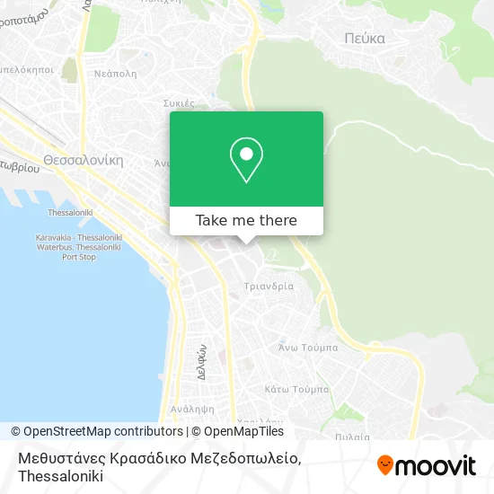 Μεθυστάνες Κρασάδικο Μεζεδοπωλείο map