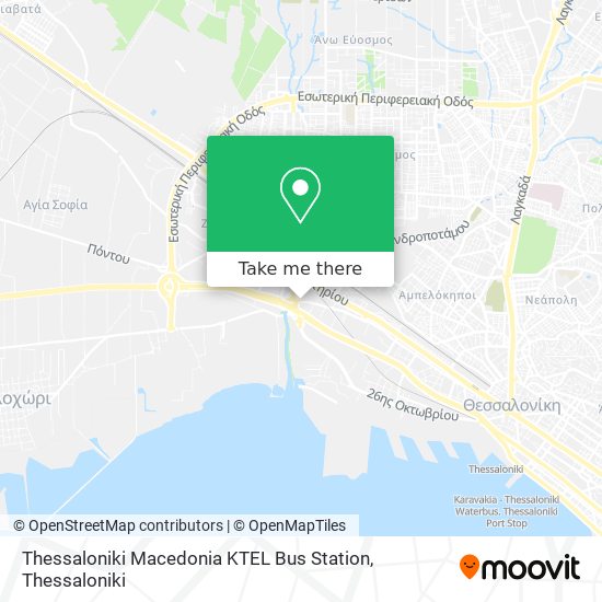 Thessaloniki Macedonia KTEL Bus Station map