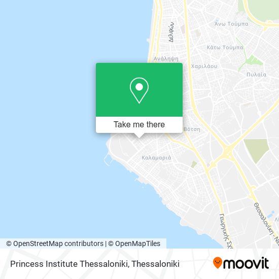 Princess Institute Thessaloniki map