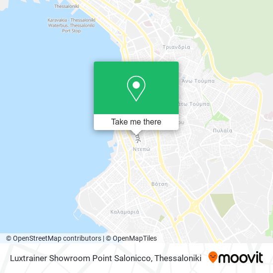 Luxtrainer Showroom Point Salonicco map