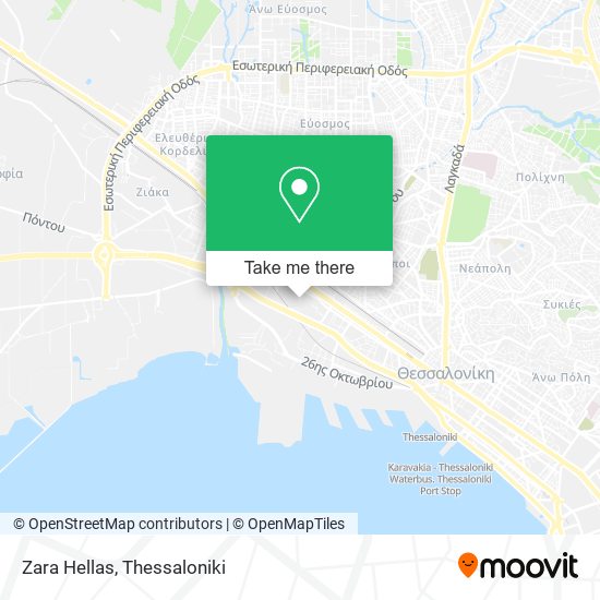 Zara Hellas map