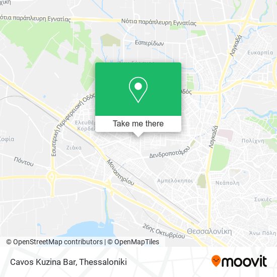 Cavos Kuzina Bar map