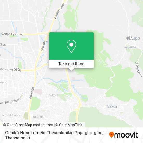 Genikó Nosokomeío Thessalonikis Papageorgiou map