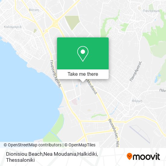 Dionisiou Beach,Nea Moudania,Halkidiki map