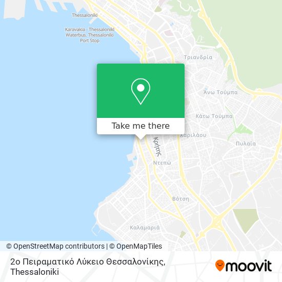 2ο Πειραματικό Λύκειο Θεσσαλονίκης map