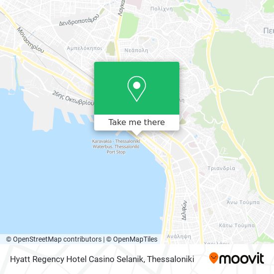 Hyatt Regency Hotel Casino Selanik map