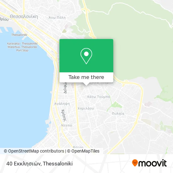 40 Εκκλησιών map