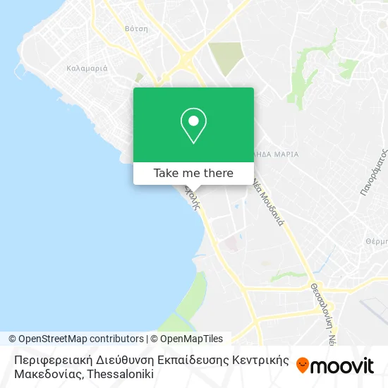 Περιφερειακή Διεύθυνση Εκπαίδευσης Κεντρικής Μακεδονίας map