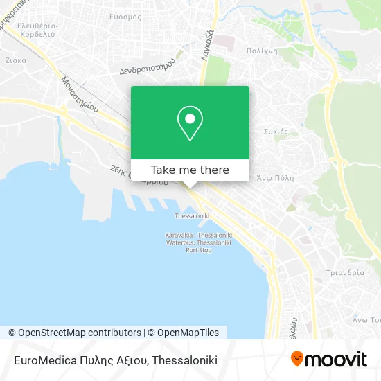 EuroMedica Πυλης Αξιου map