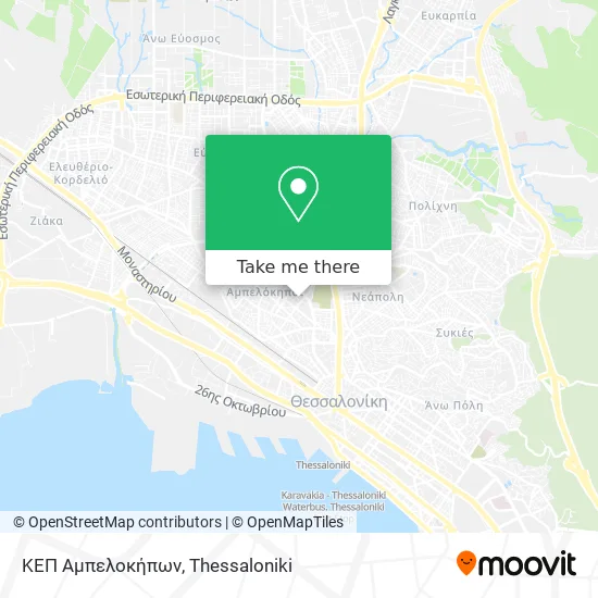 ΚΕΠ Αμπελοκήπων map