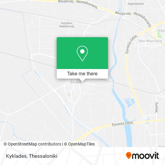 Kyklades map