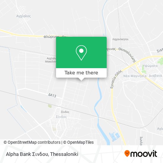 Alpha Bank Σινδου map