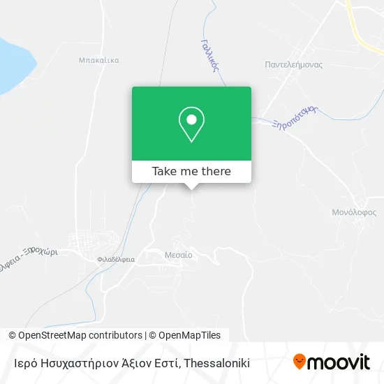 Ιερό Ησυχαστήριον Άξιον Εστί map