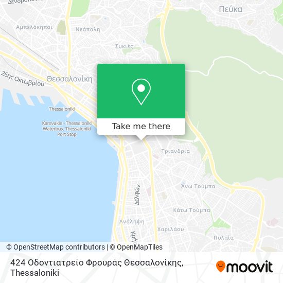 424 Οδοντιατρείο Φρουράς Θεσσαλονίκης map