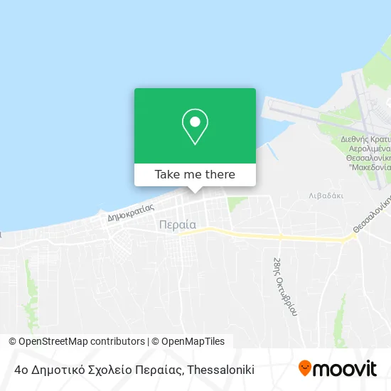 4ο Δημοτικό Σχολείο Περαίας map