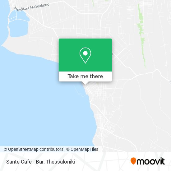 Sante Cafe - Bar map