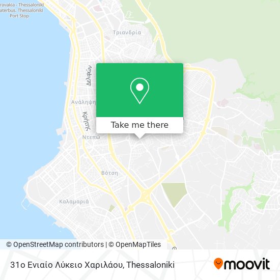 31ο Ενιαίο Λύκειο Χαριλάου map