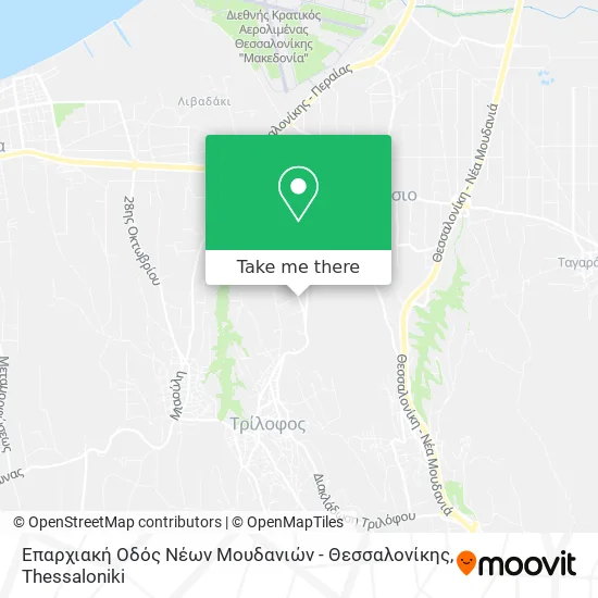 Επαρχιακή Οδός Νέων Μουδανιών - Θεσσαλονίκης map