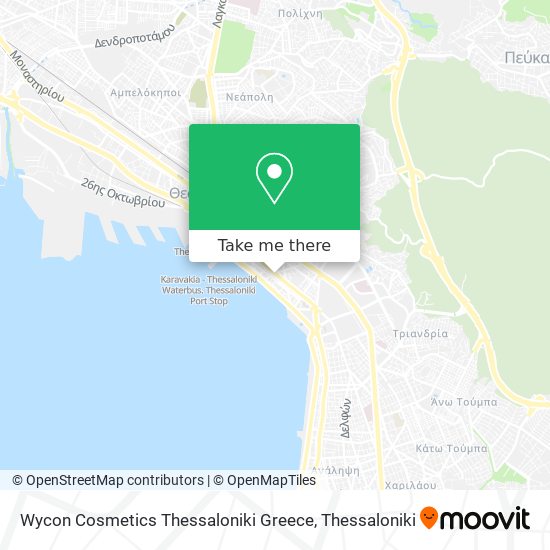 Wycon Cosmetics Thessaloniki Greece map
