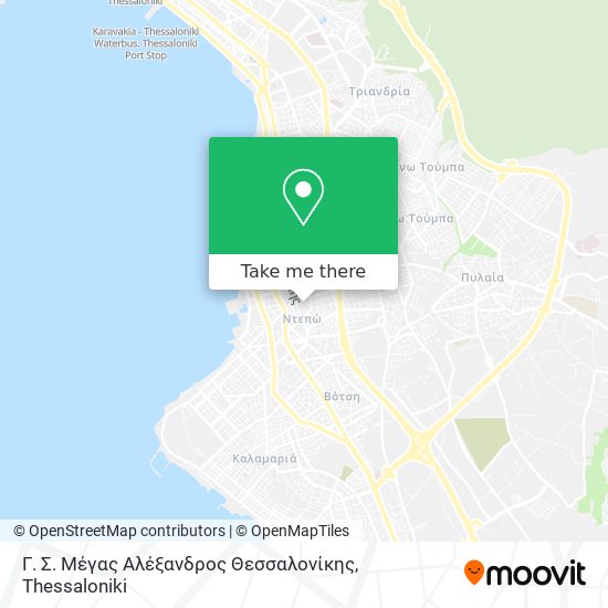 Γ. Σ. Μέγας Αλέξανδρος Θεσσαλονίκης map