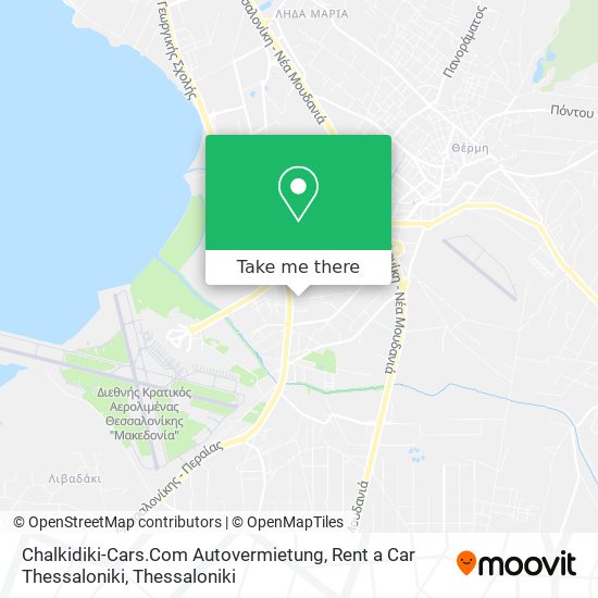 Chalkidiki-Cars.Com Autovermietung, Rent a Car Thessaloniki map